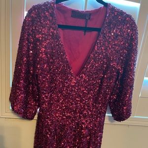 Magenta Sequin Mini Dress, excellent condition.NWOT